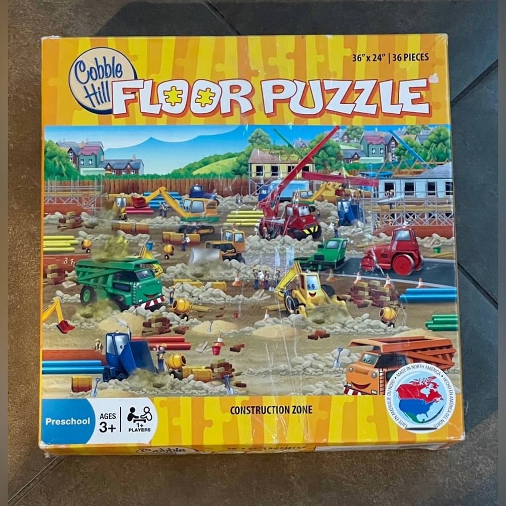 Construction Zone Large Floor Puzzle